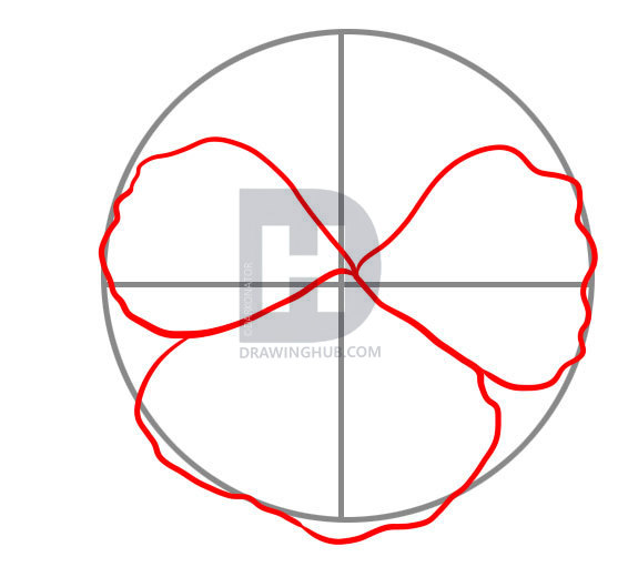 566x511 How To Draw A Pansy, Step