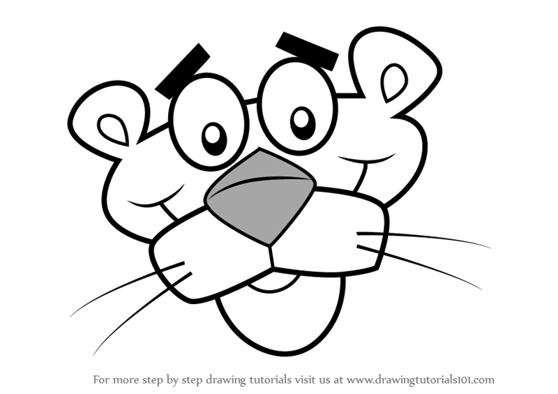 800x565 Learn How To Draw Pink Panther Face