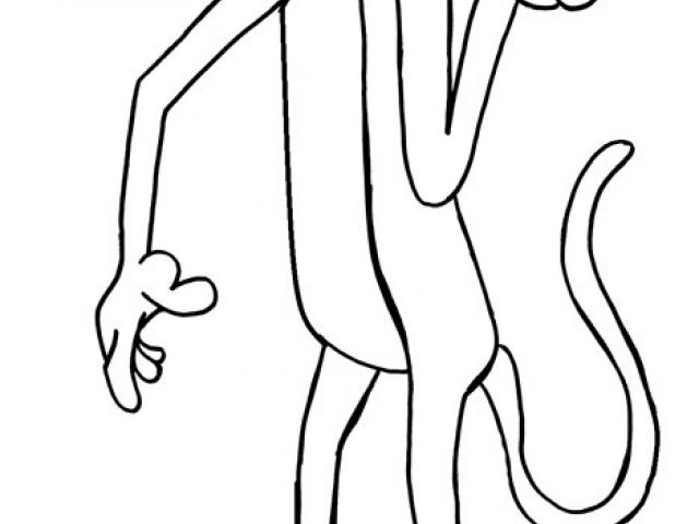 640x480 Panther Clipart Line Drawing