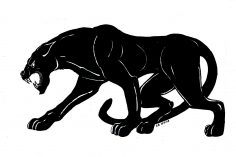 236x157 Black Panther Drawing Easy Full Body Animal Mask Step