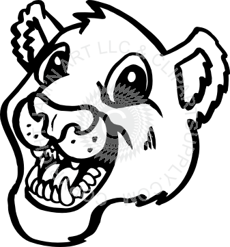 337x361 Happy Panther Head Image