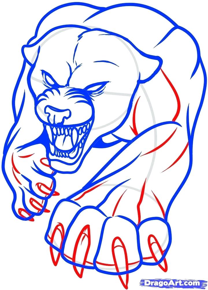 720x1001 How To Draw A Panther Head Step