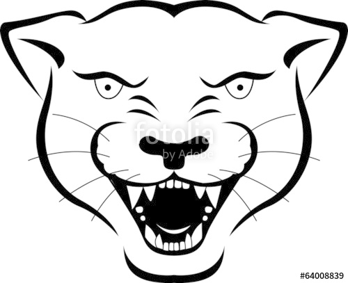 500x407 Wild Panther Head Icon Stock Image And Royalty Free Vector