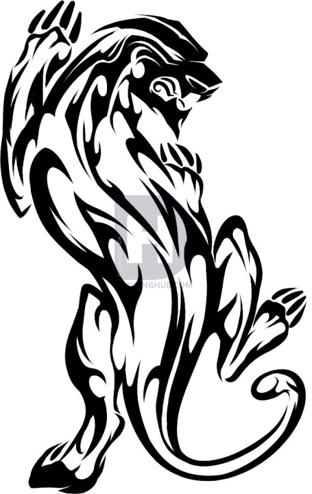 455x720 How To Draw A Tribal Panther, Tribal Panther, Step