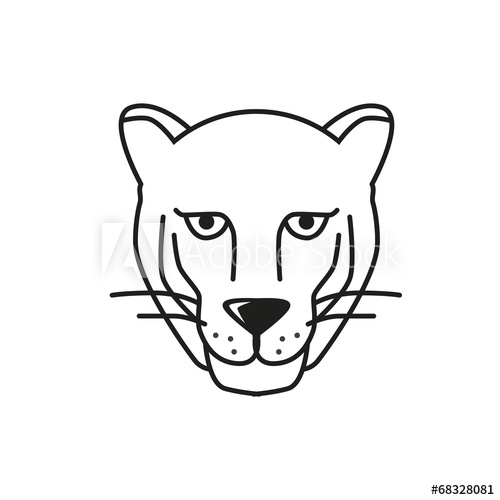 500x500 Panther Line Illustration