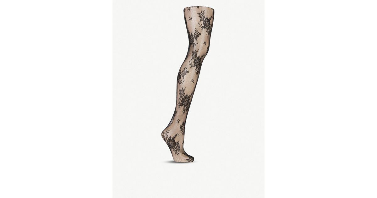 1200x630 Wolford Lea Tulle Tights In Black