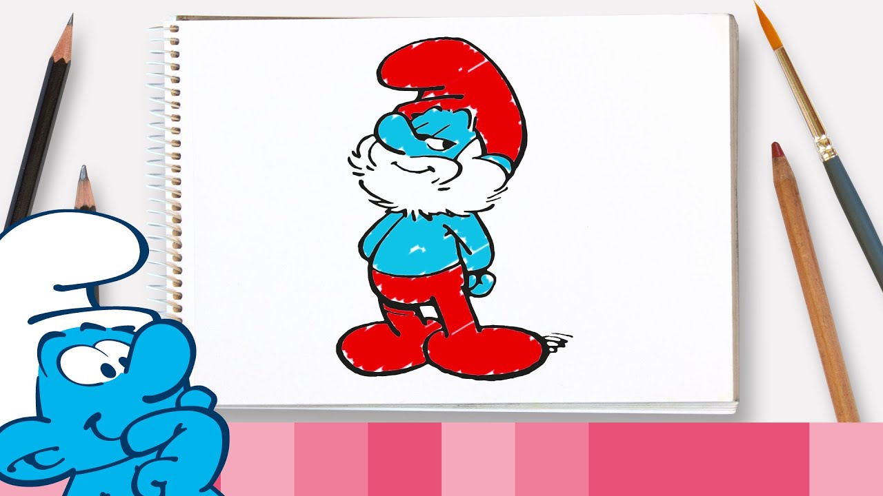 1280x720 How To Draw Papa Smurf The Smurfs