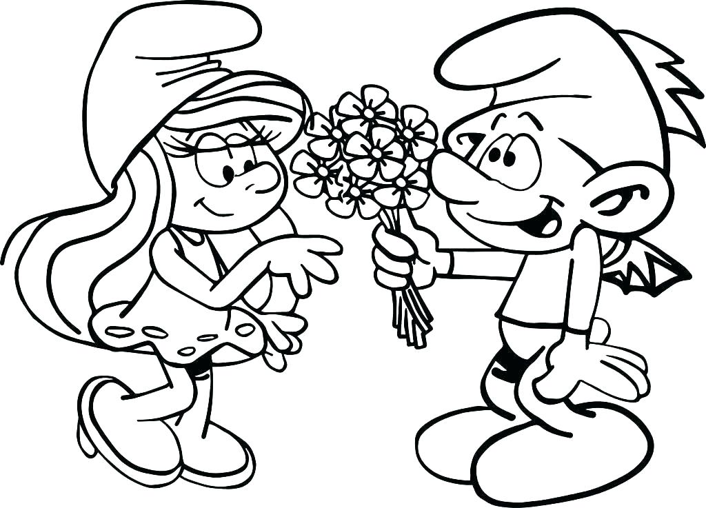 1024x737 Smurf Coloring Pages