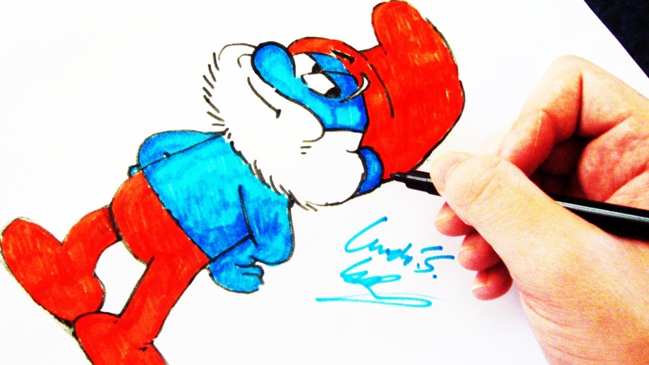 1280x720 como desenhar um smurf