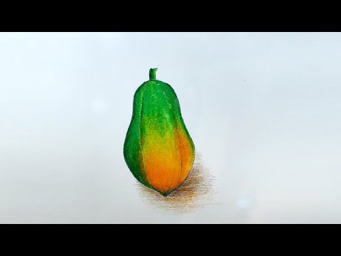 480x360 How To Draw A Papaya For Kids Step