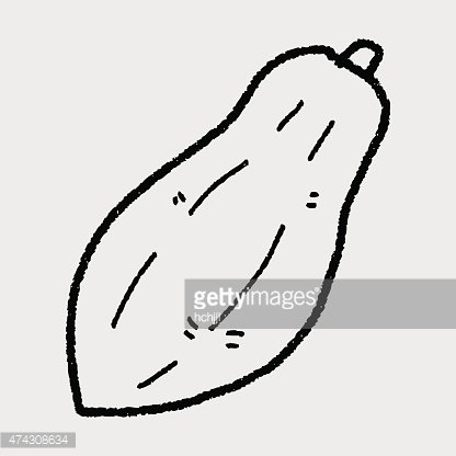 416x416 Papaya Doodle Premium Clipart