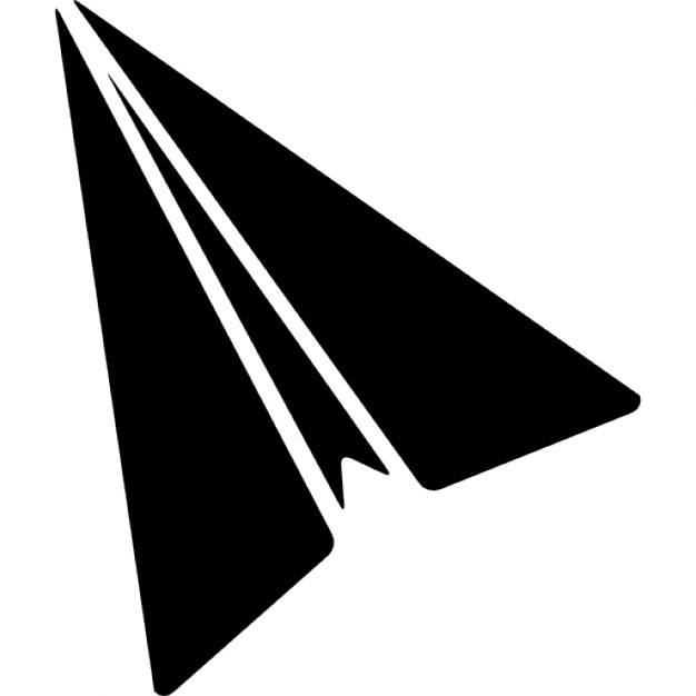 626x626 Paper Airplane Silhouette