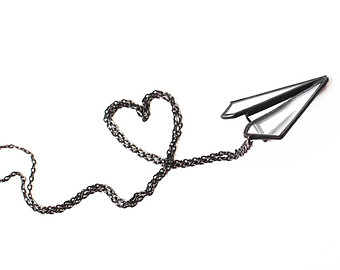 340x270 Paper Airplane Necklace