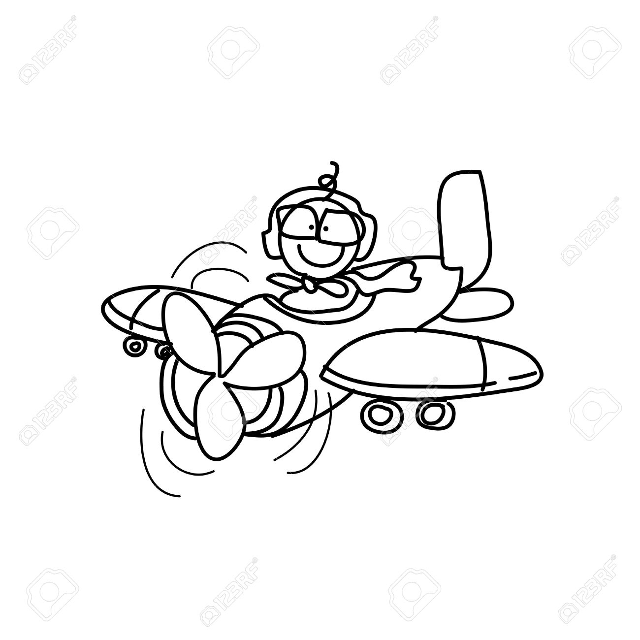 1300x1300 Airplane Drawing Free Download
