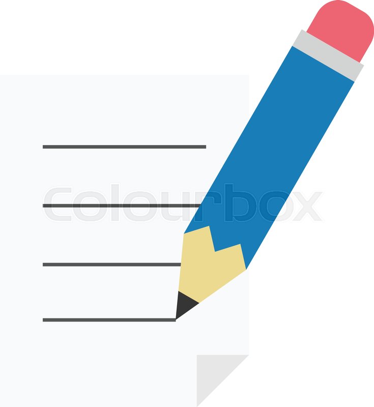 735x800 Vector Blue Pencil Drawing Lines On Stock Vector Colourbox