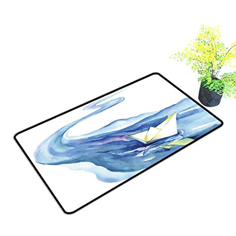466x466 Gmnalahome Super Absorbs Mud Doormat White Paper Boat