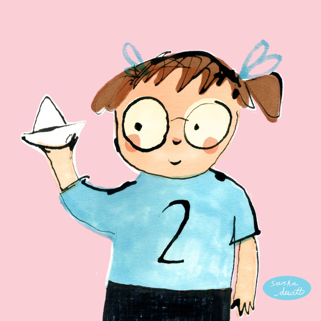 1080x1080 Emily Was Proud Of Her First Paper Boatby Sasha Dewitt Studios