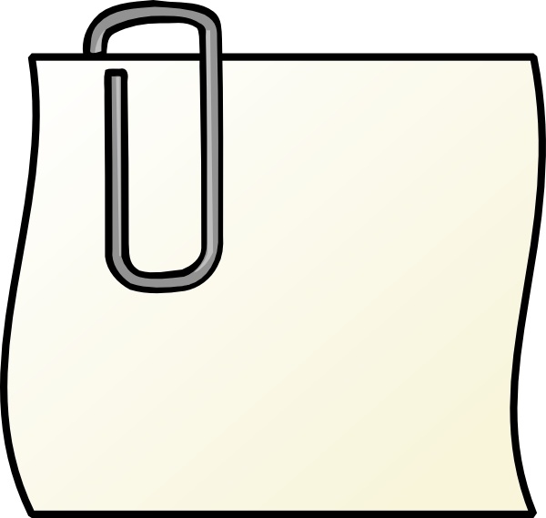 600x569 Note With Paperclip Clip Art Free Vector In Open Office Drawing