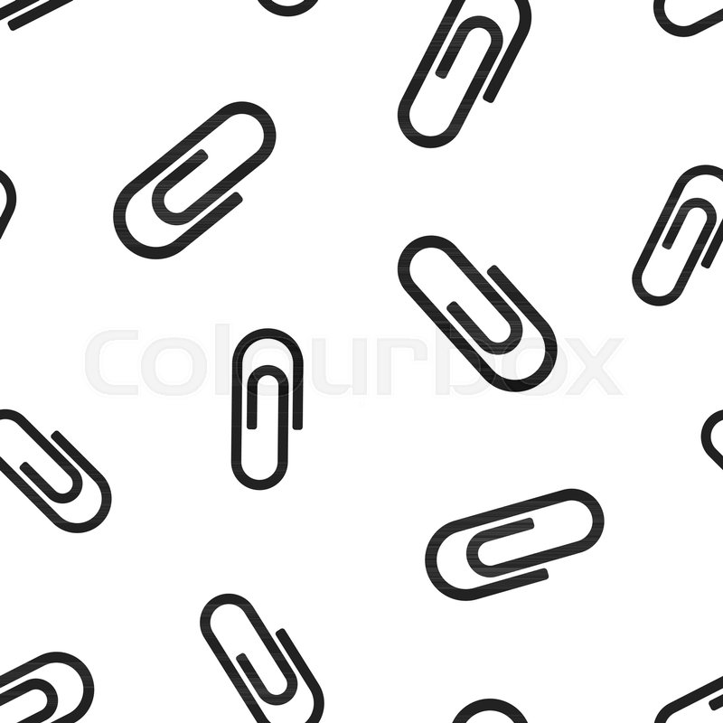 800x800 Paper Clip Attachment Icon Seamless Stock Vector Colourbox