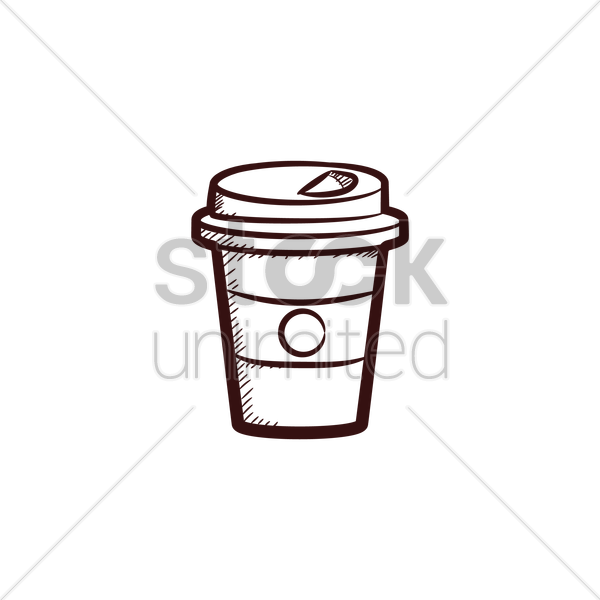 600x600 Coffee In A Paper Cup Vector Image