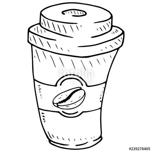 500x500 Plastic, Paper Cup For Coffee Icon Vector Illustration Of Coffee