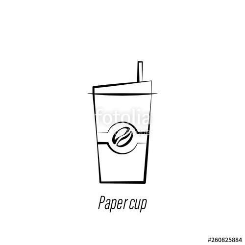 500x500 Coffee Paper Cup Hand Draw Icon Element Of Coffee Illustration