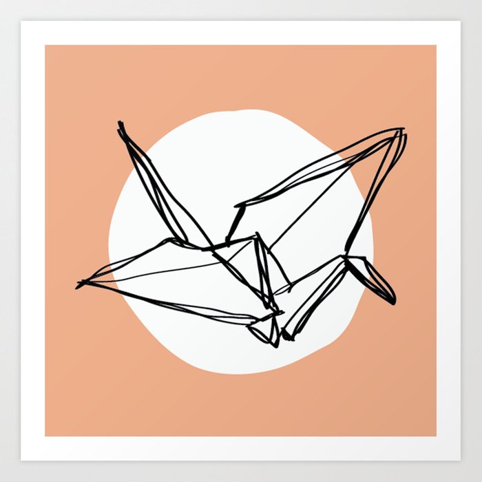 700x700 Paper Crane Art Print