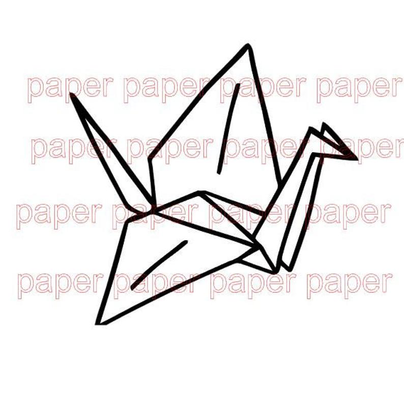 794x798 Paper Crane Design Pdf Print Etsy