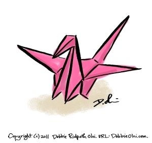 300x281 Paper Crane Drawing References! Drawings, Crane