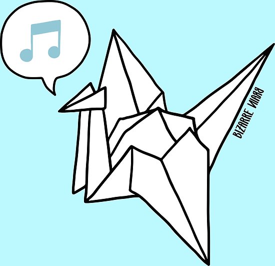 550x531 Singing Origami Crane Posters