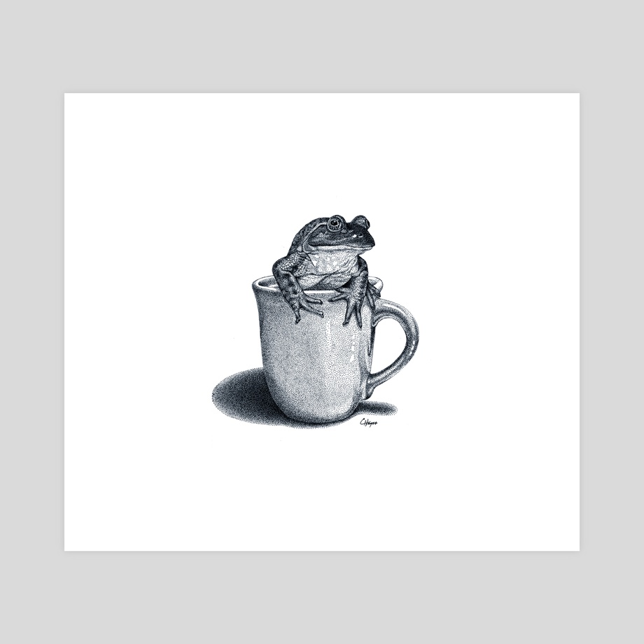 920x920 Frog In Cup, An Art Print