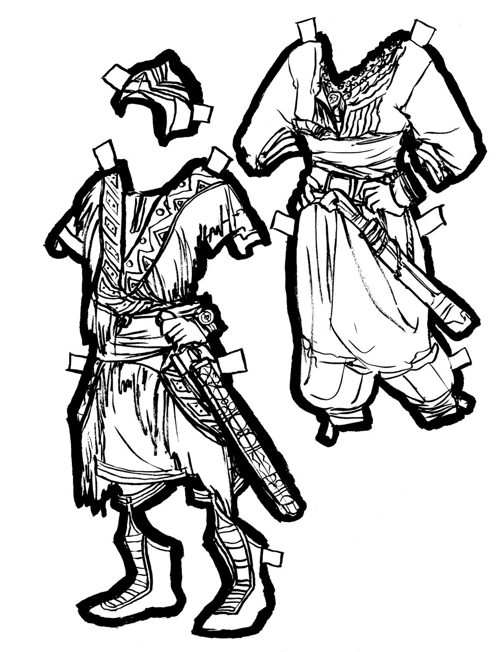 975x1280 Sample Paper Doll Conan's Outfits