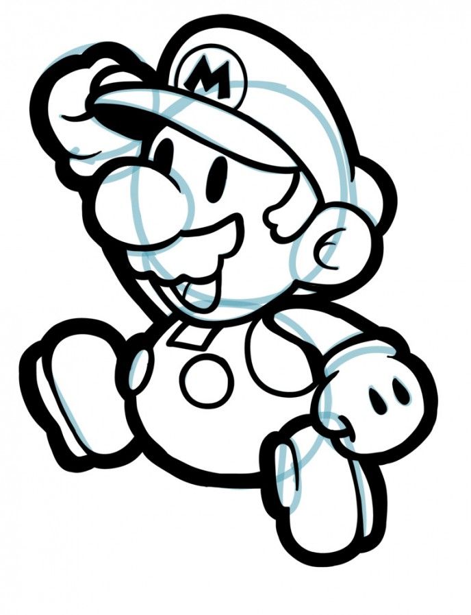 688x897 How To Draw Paper Mario Artwork Tattoo Practice Board Mario