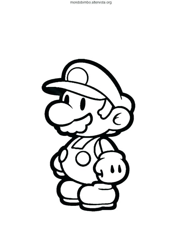 581x800 Paper Mario Coloring Pages Draw Paper Step