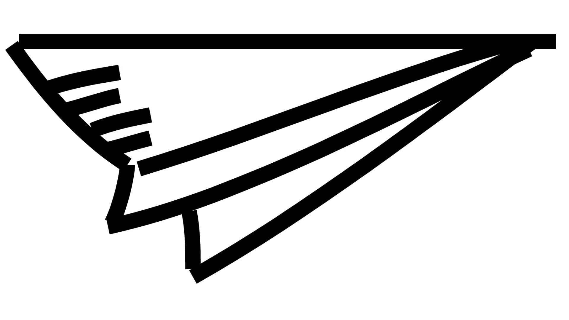 1920x1080 Paper Plane Animation Illustration Line Drawing Transparent