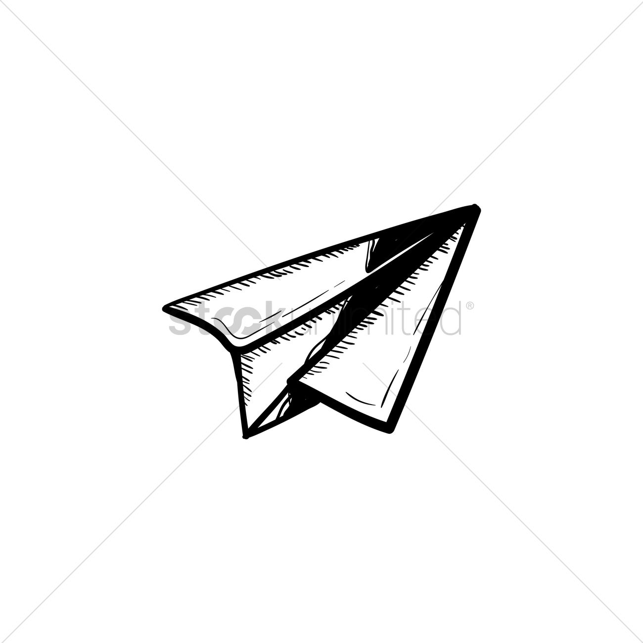 1300x1300 Paper Plane Vector Image