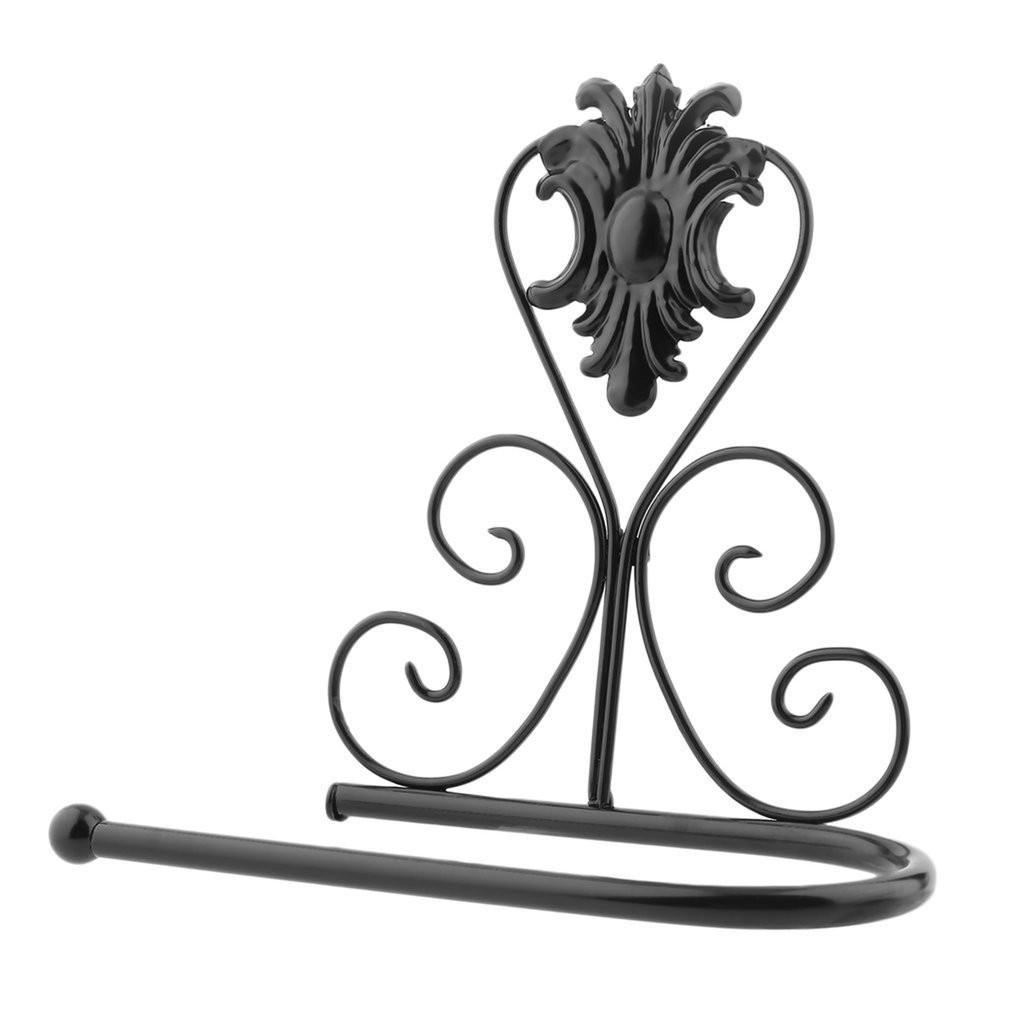 1010x1010 Vintage Design Classical Iron Paper Towel Roll Holder Wall Mount
