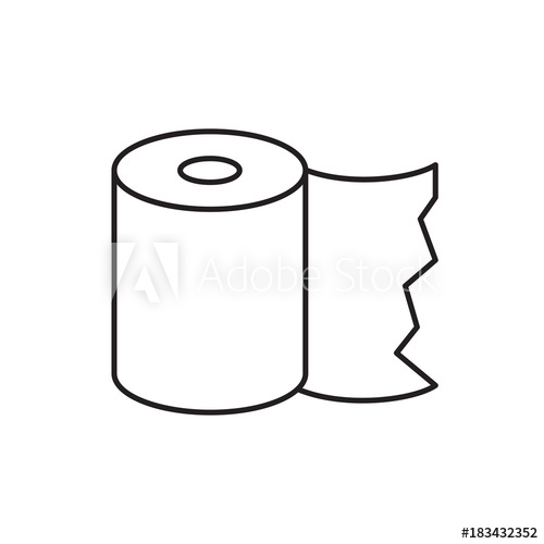 500x500 Paper Towel Icon Illustration