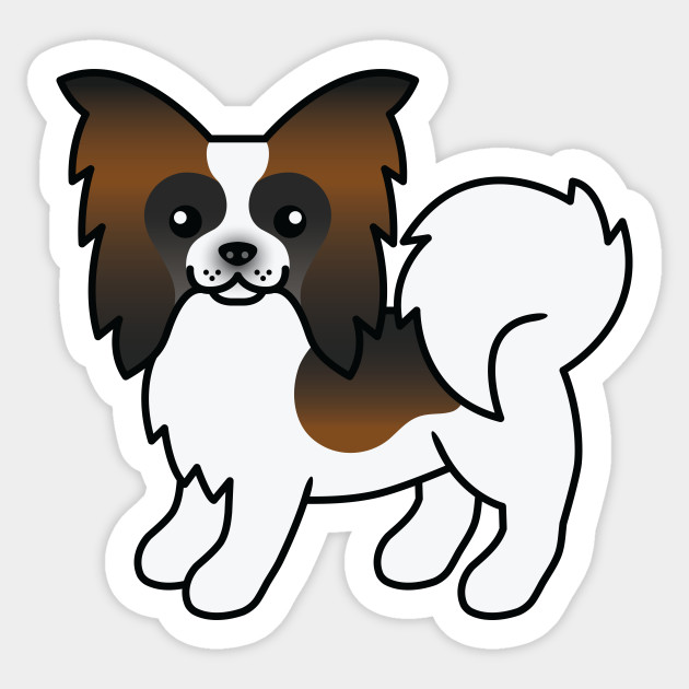 630x630 Sable Papillon Dog Cute Cartoon Illustration