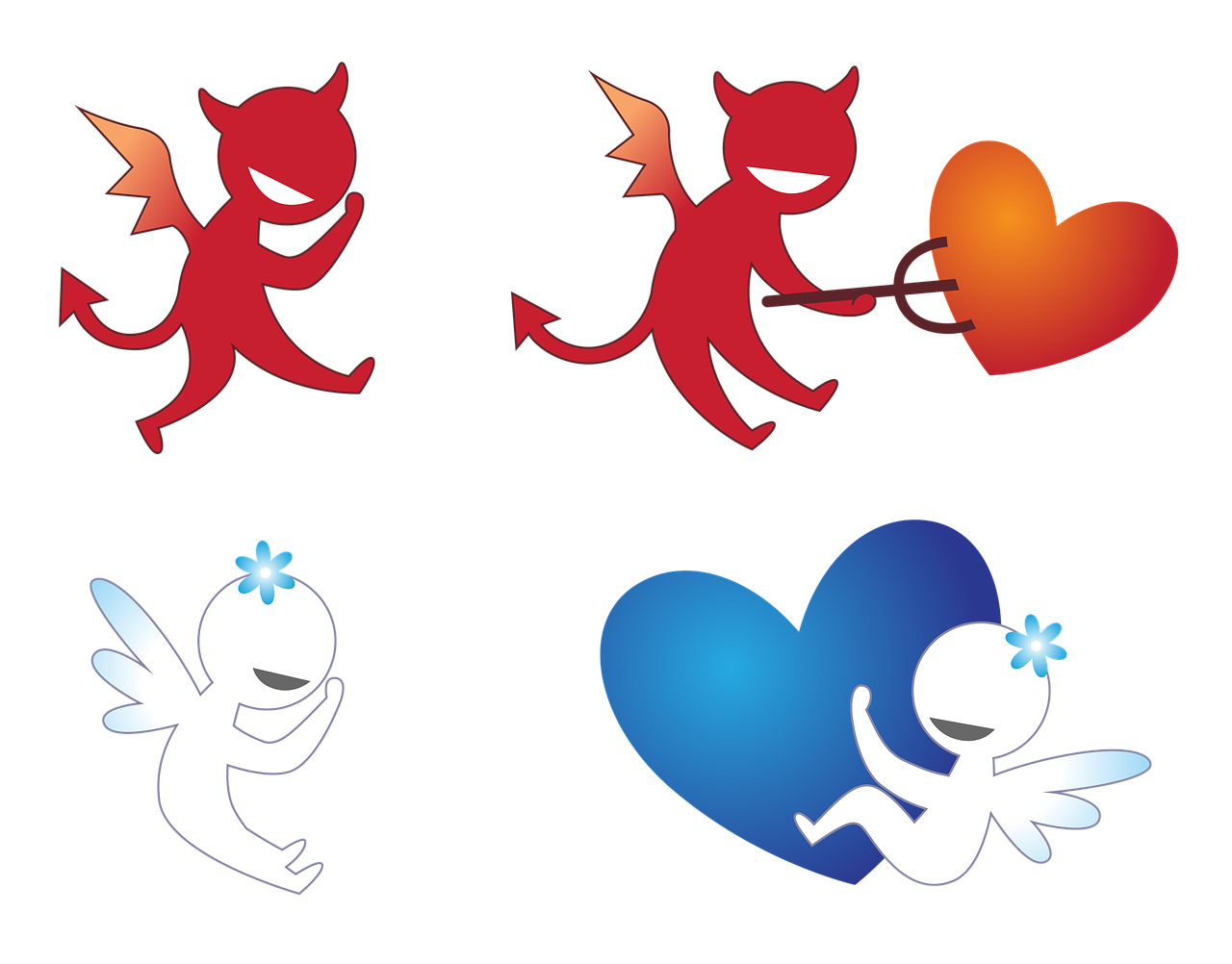 1280x1002 Angel, Devil, Love, Heart, Hell