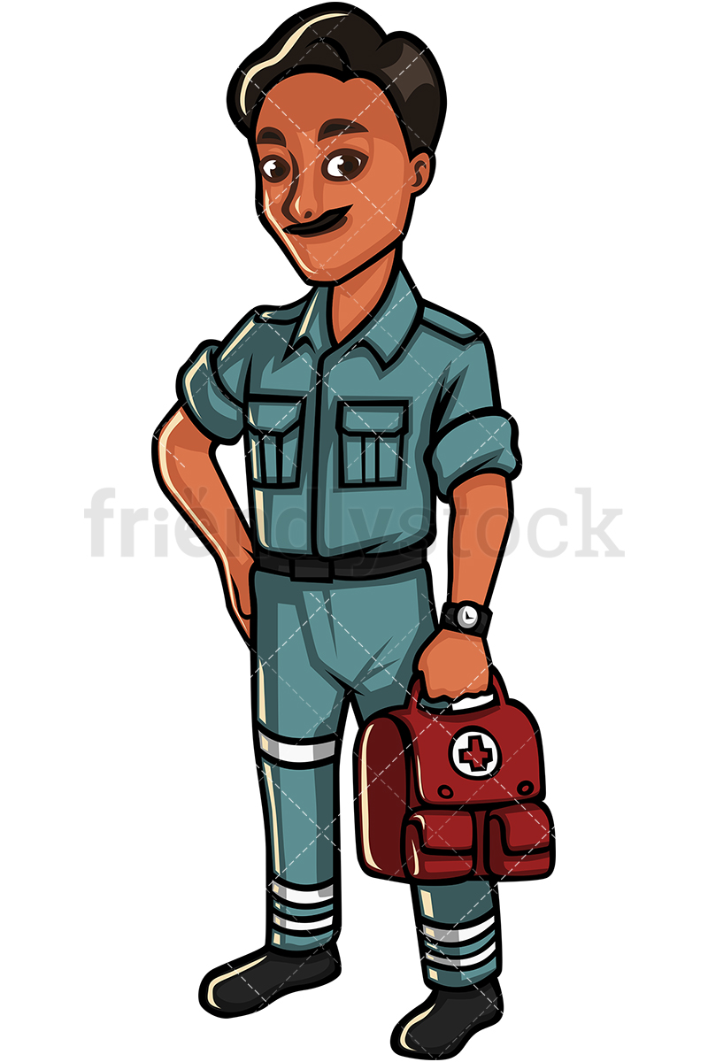 800x1200 indian paramedic cartoon vector clipart