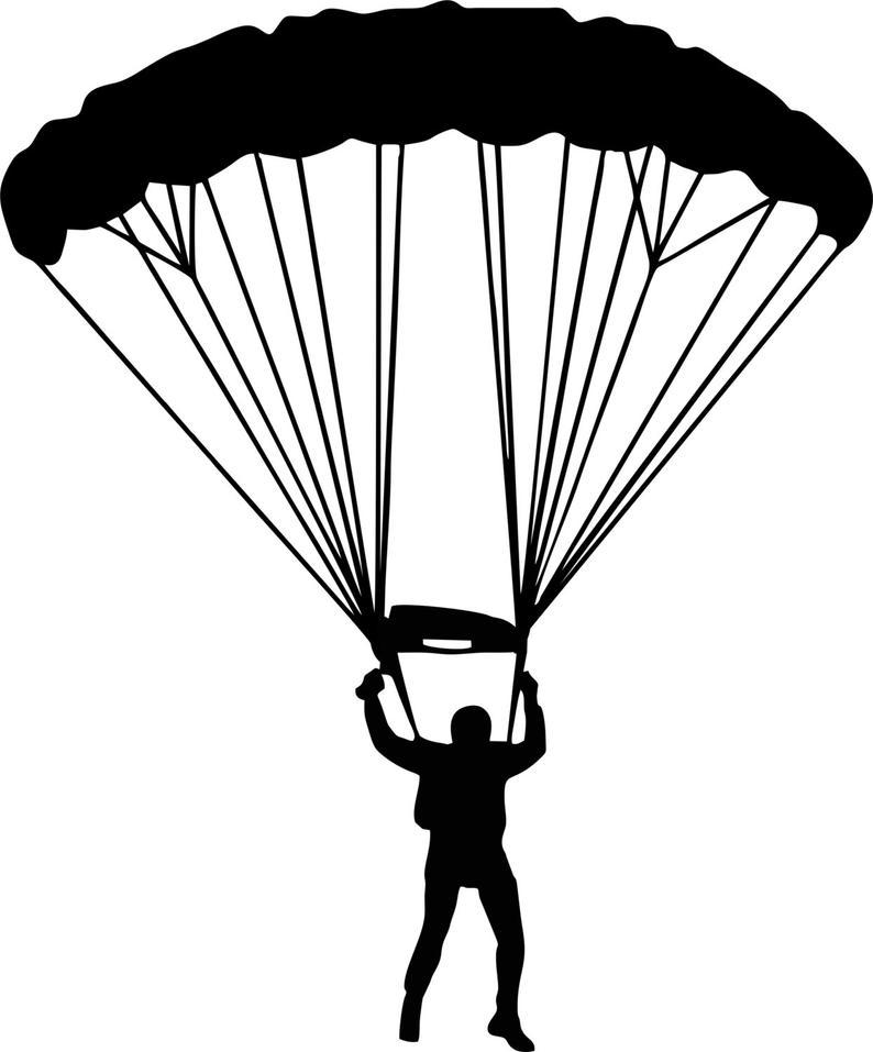 794x957 parachuting vinyl decal etsy