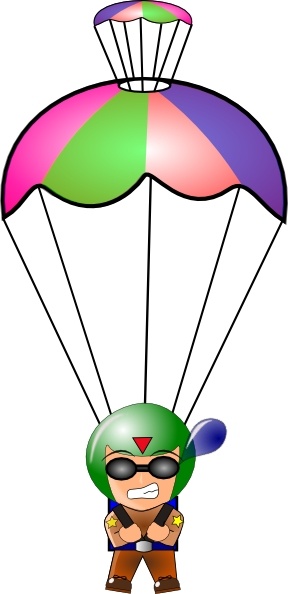 288x594 Paratrooper Clip Art Free Vector In Open Office Drawing