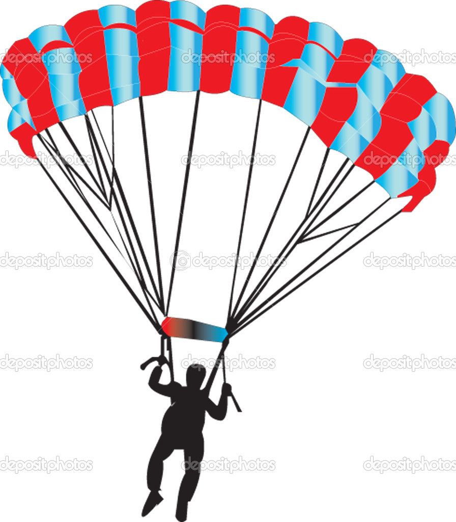 896x1024 Paratrooper Stock Vector