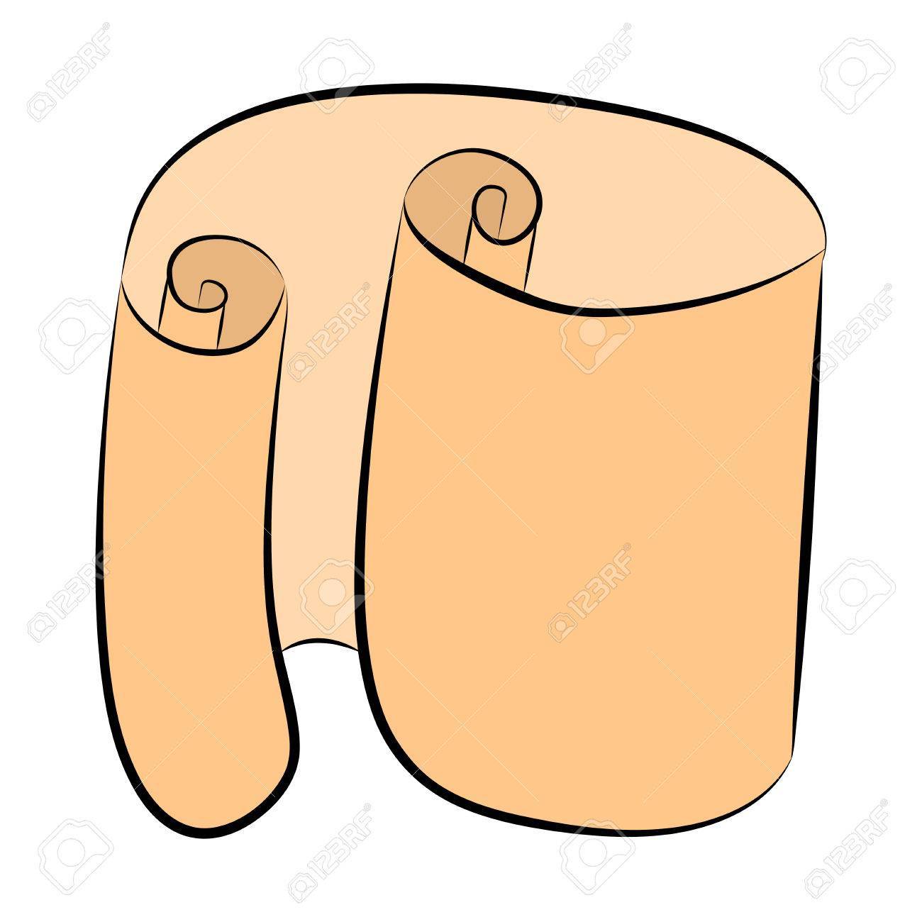 1300x1300 Paper Scroll Clipart Vector Isolated On White Background Empty