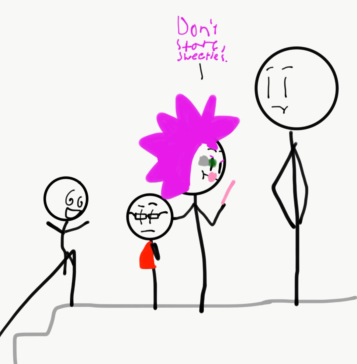 1174x1200 i heard you liked stick figures on twitter when there's a child