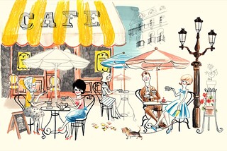 Paris Cafe Drawing | Free download on ClipArtMag