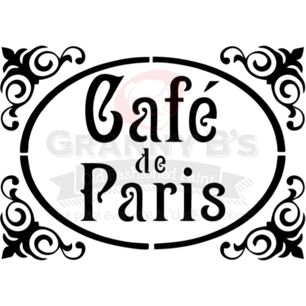 600x600 Cafe De Paris Single Stencil Granny B's Old Fashioned Paint