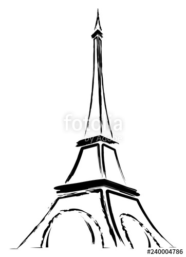 362x500 Abstract Logo Or Sign For France, Paris And Eiffel Tower Stock