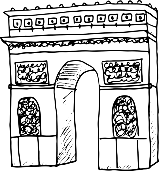 561x600 Drawing Arc De Triomphe Transparent Png Clipart Free Download